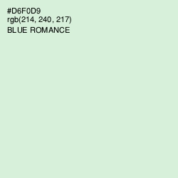 #D6F0D9 - Blue Romance Color Image